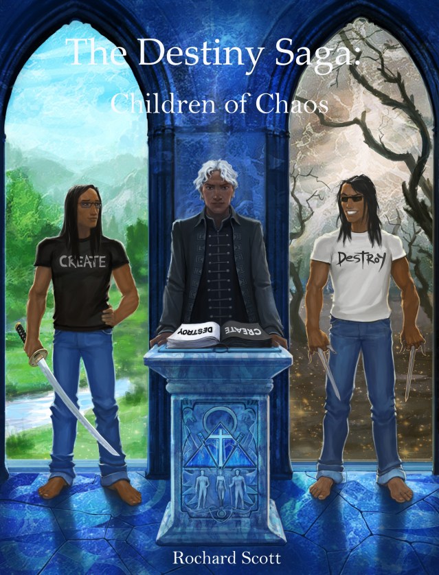 Pictured from left to right: The Boy, Chaos, and The Lost Child. Their three way conflict influences "The Destiny Saga."
